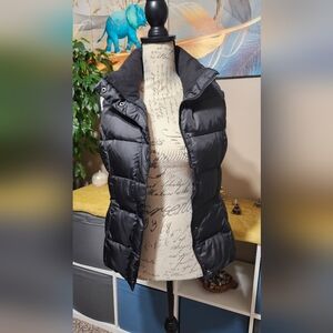 Eddie Bauer Women's Small Premium Goose Down Brown Sleeveless Puffer Vest